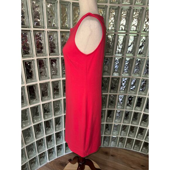 Talbots Keyhole Sheath Midi Dress Coral - Size Small Petite - OB - Picture 4 of 12